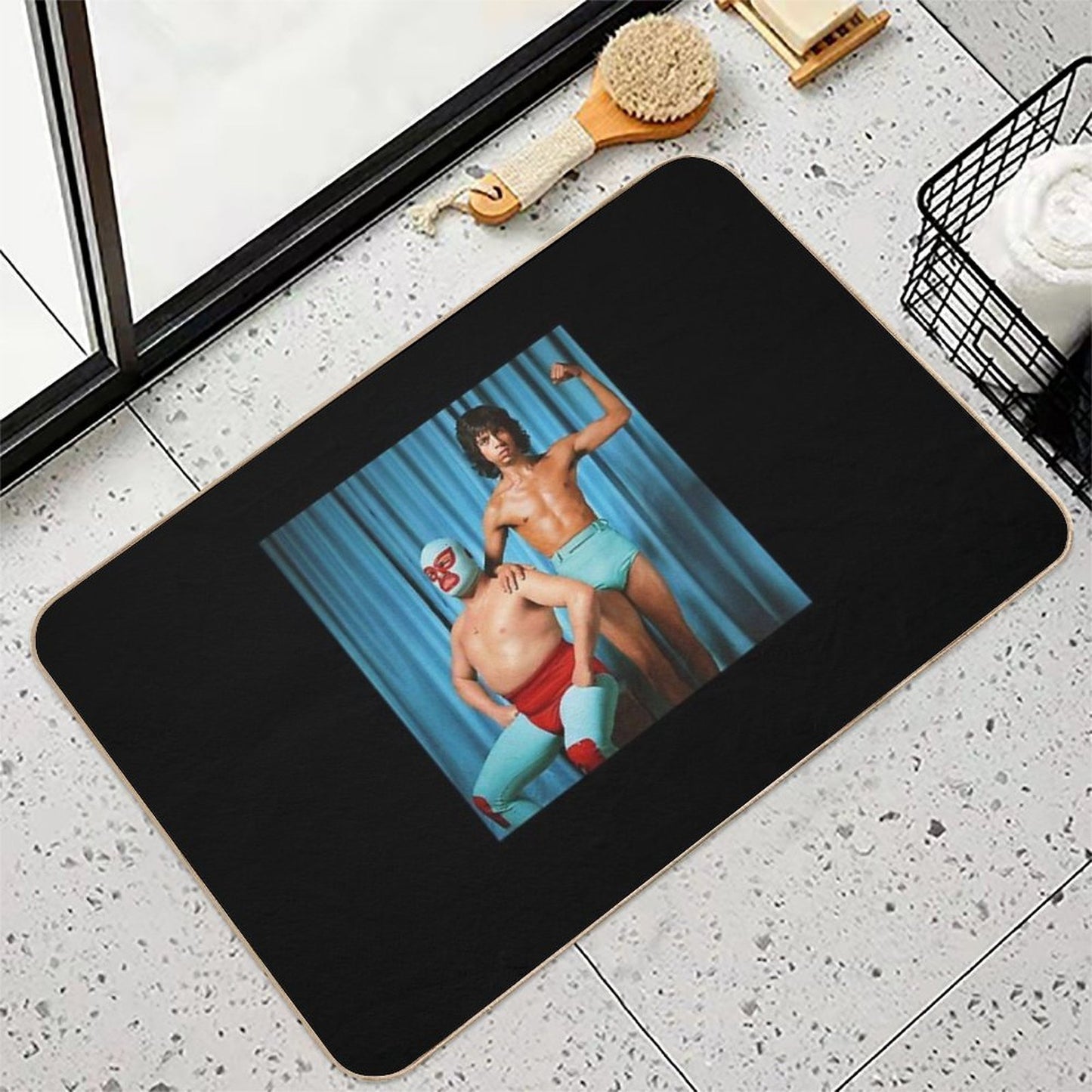 Steven Esqueleto Wrestling Tag Team  Long-Lasting Bath Mat