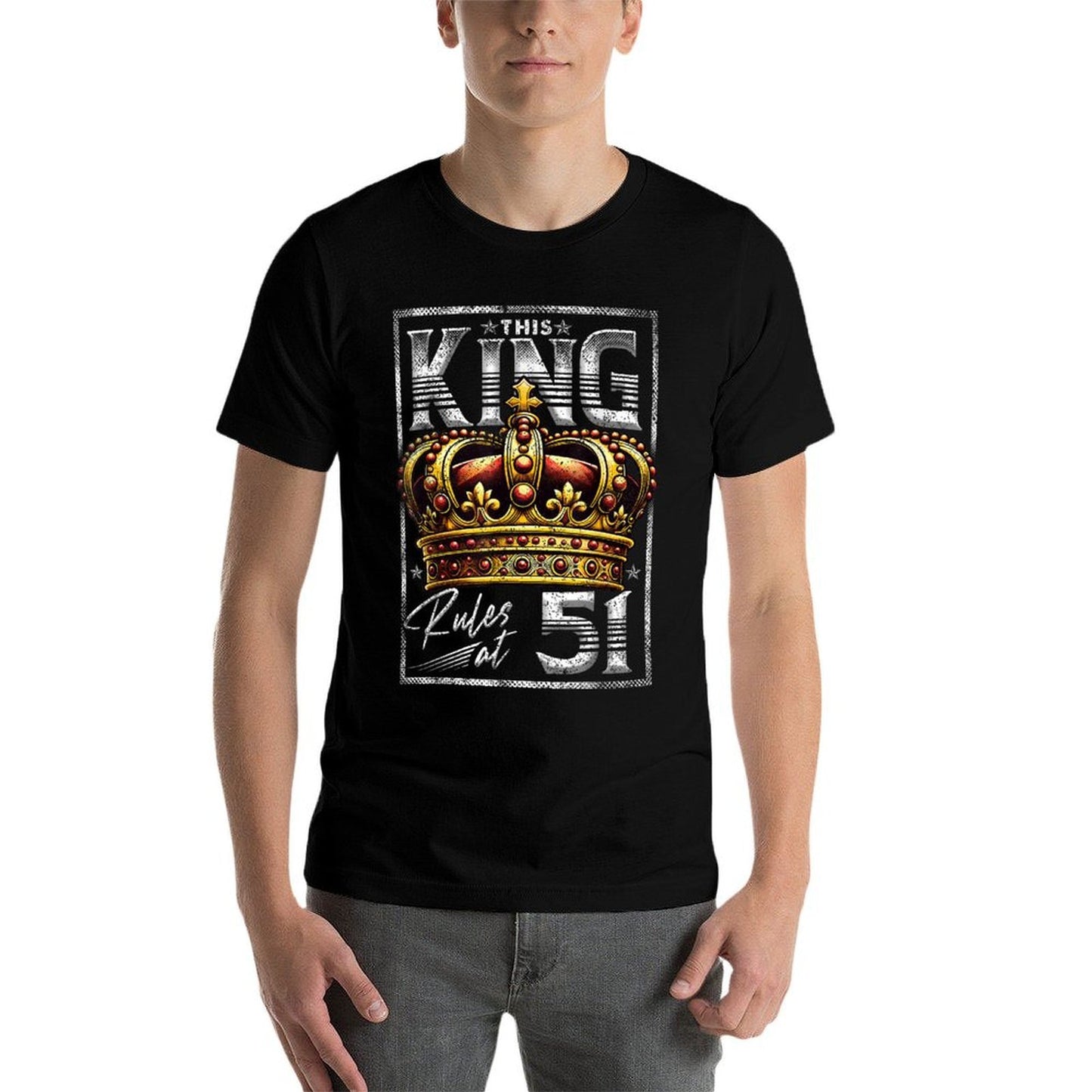 This King Rules at 51 51 Year Old Gifts 51st Birthday  Breathable T-Shirt