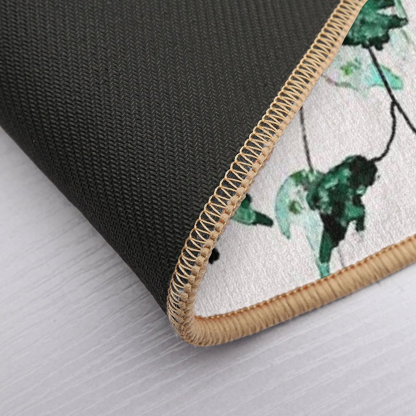 Hand Painted Ivy on The Wall Watercolor  Easy To Clean Bath Mat