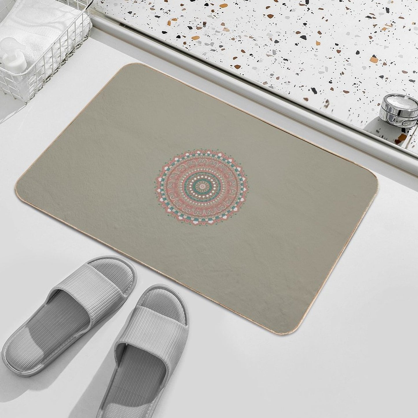 Mandala Art  Fade-Resistant Bath Mat
