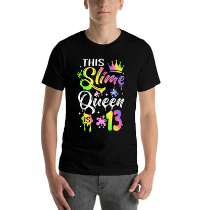 This Slime Queen Is 13 Year Old Birthday 13th Girl Party  Moisture-wicking T-Shirt