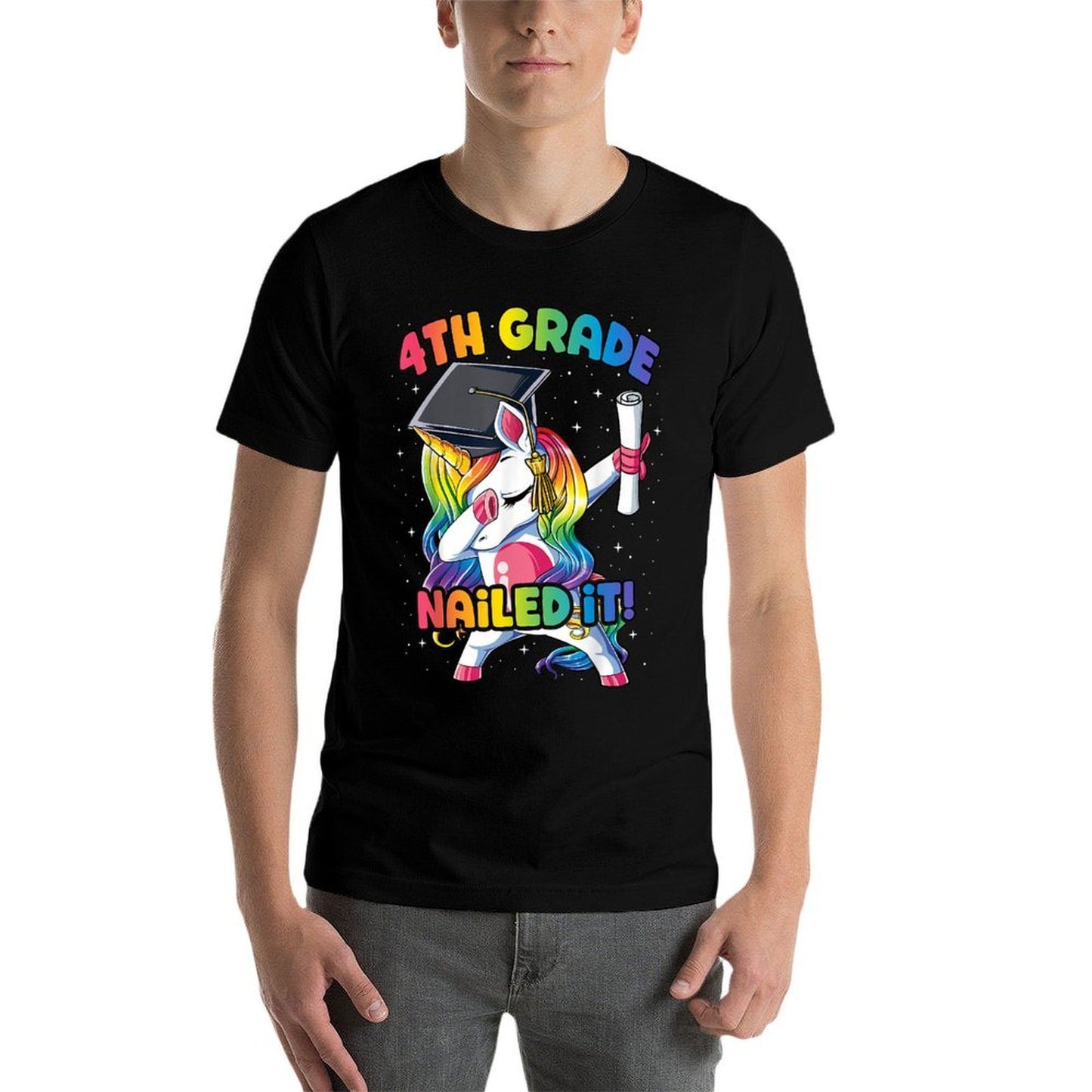 Dabbing 4th Grade Unicorn Graduation Class Of 2021 Nailed It  Soft T-Shirt