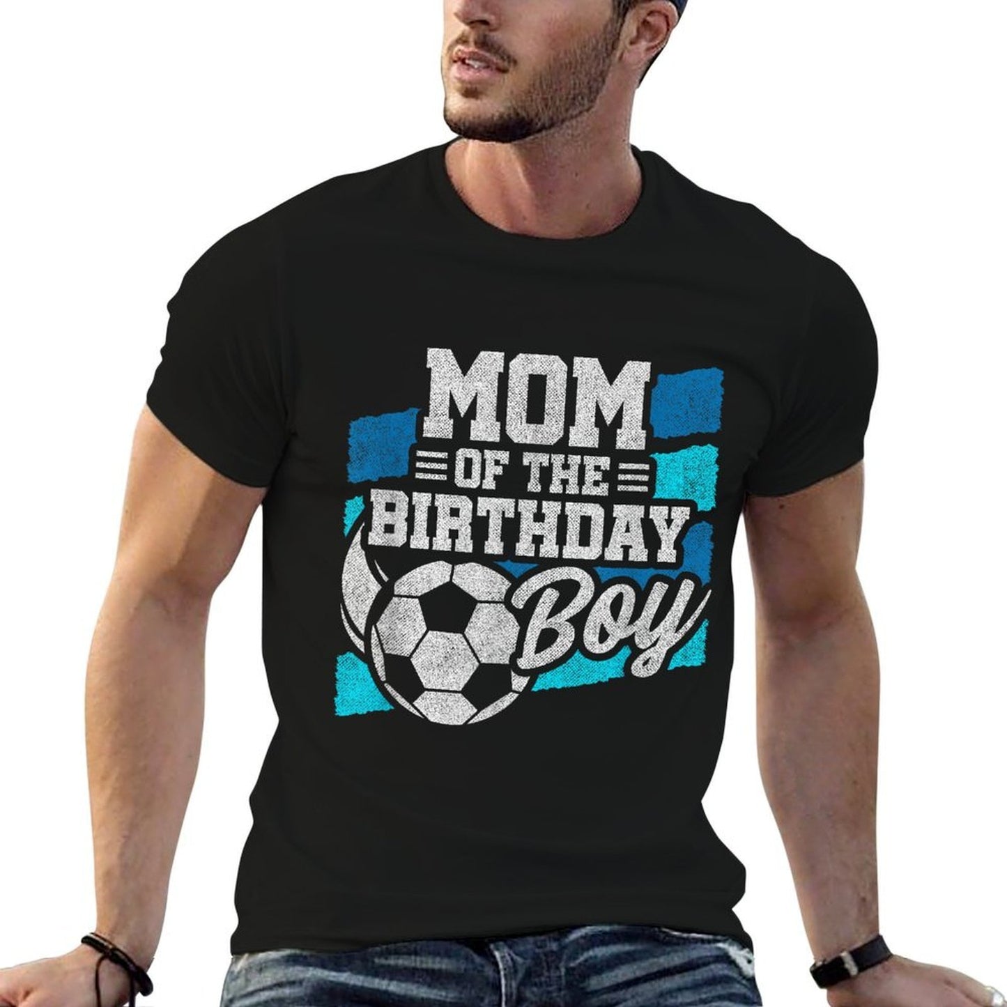 Soccer Birthday - Birthday Mom - Boys Soccer Birthday  Cotton T-Shirt
