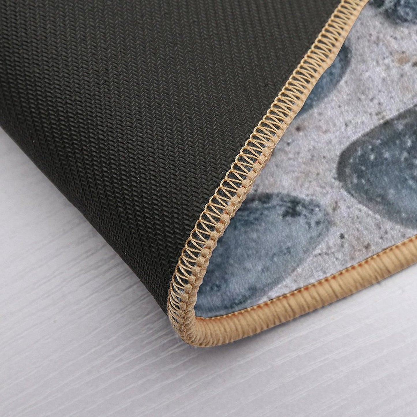 Pastel Pink And Blue Pebbles on The Sand - Colorful Stones Collection - Cool for The Summer SPA  Non-Slip Bath Mat