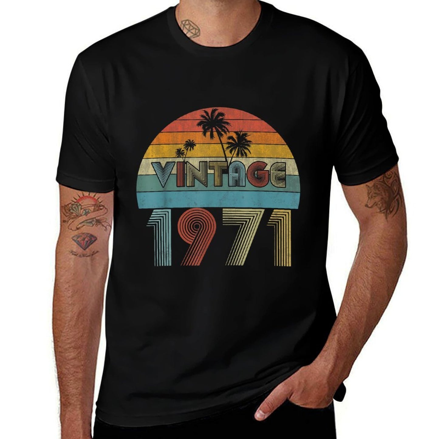 50th Birthday Gifts Birthday Gifts for Him And Her Vintage  High-quality Stitching T-Shirt