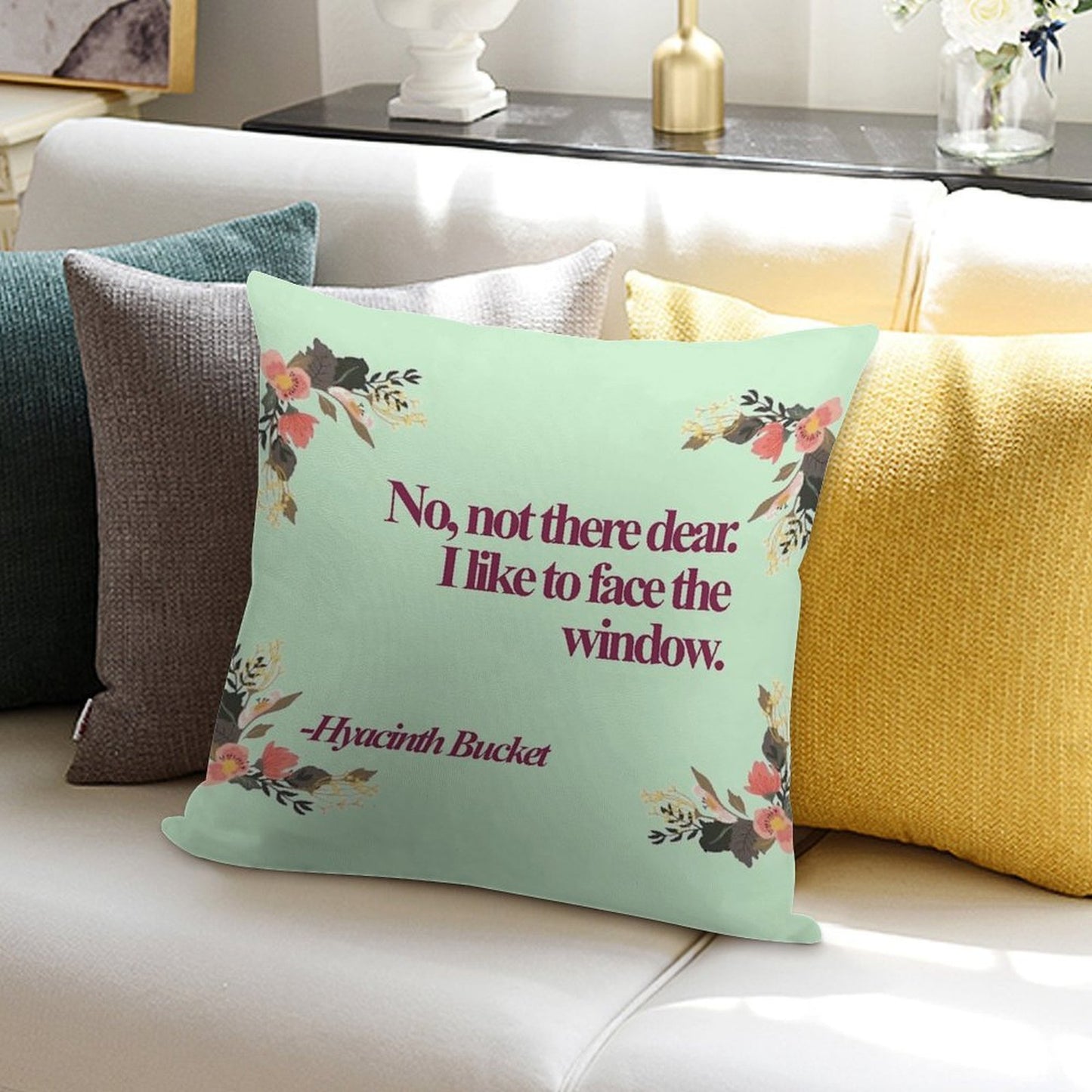 Hyacinth Bucket Quotes Soft Bedroom Essential Throw Pillow
