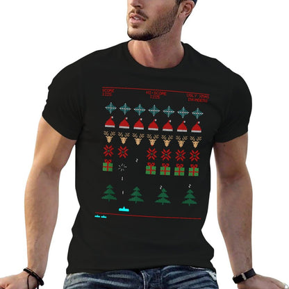 Ugly Xmas Invaders From Space  Polyester Blend T-Shirt