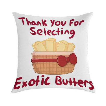 Exotic Butters Soft Washable Throw Pillow