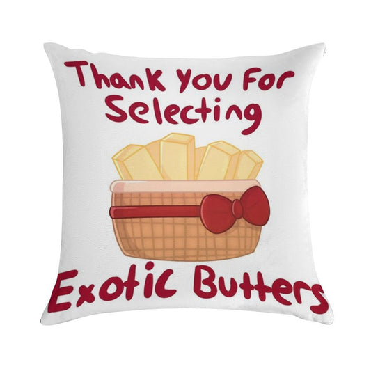 Exotic Butters Soft Washable Throw Pillow