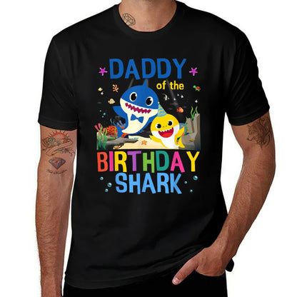 Funny Daddy Of The Birthday Family Shark Kids Birthday  Lightweight T-Shirt