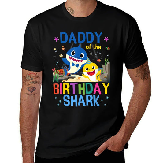 Funny Daddy Of The Birthday Family Shark Kids Birthday  Lightweight T-Shirt