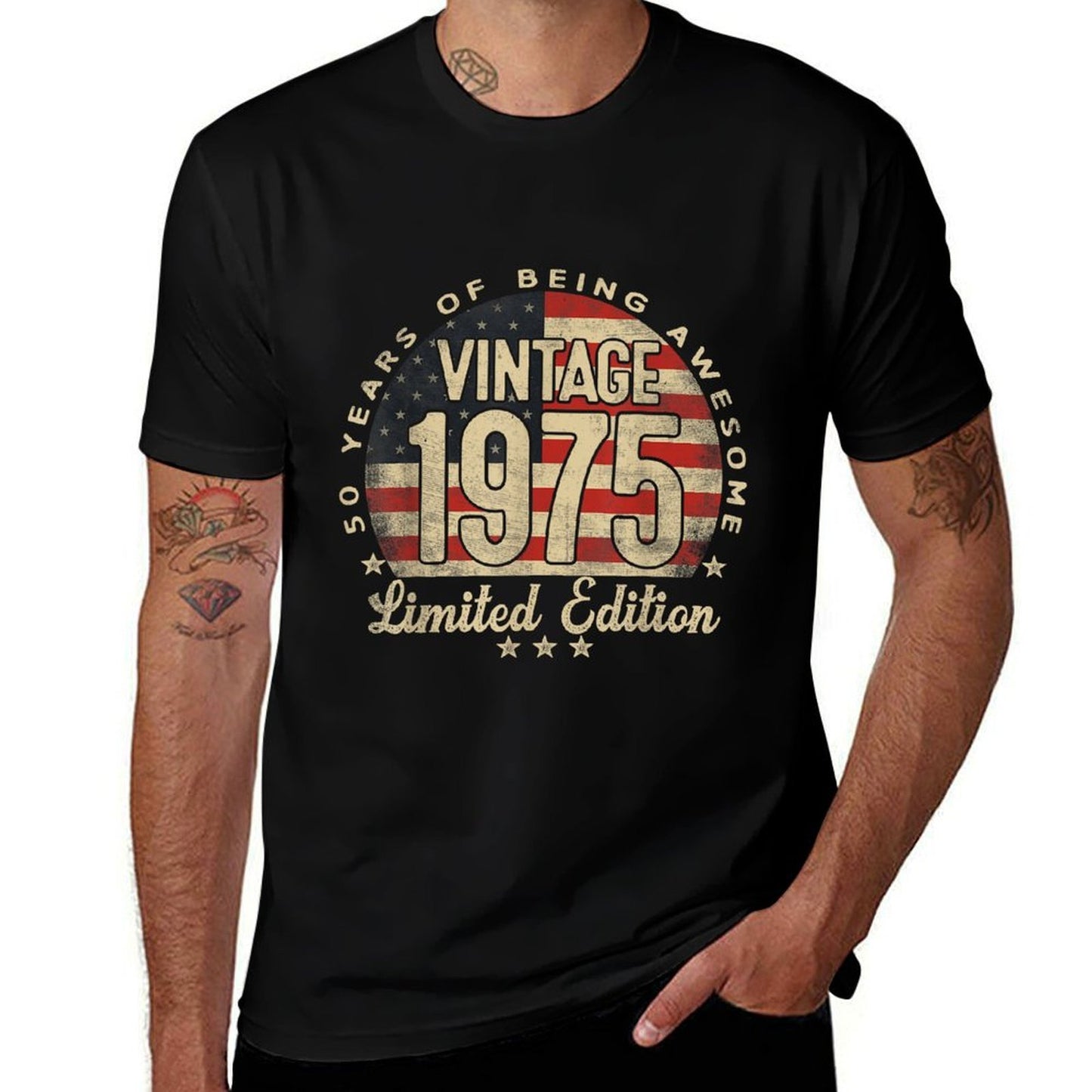 Vintage 1975 Limited Edition 50-Year-Old Gifts USA  Odor-resistant T-Shirt