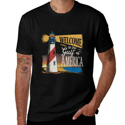 Gulf Of USA America Gift Men Women Flag Beach Durable T-Shirt