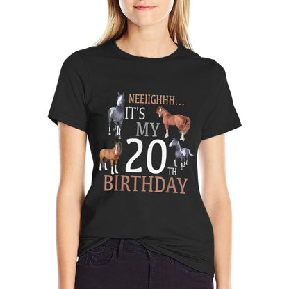 Its My 20th Birthday Horse Lover 20 Year Old Birthday  Moisture-wicking T-Shirt