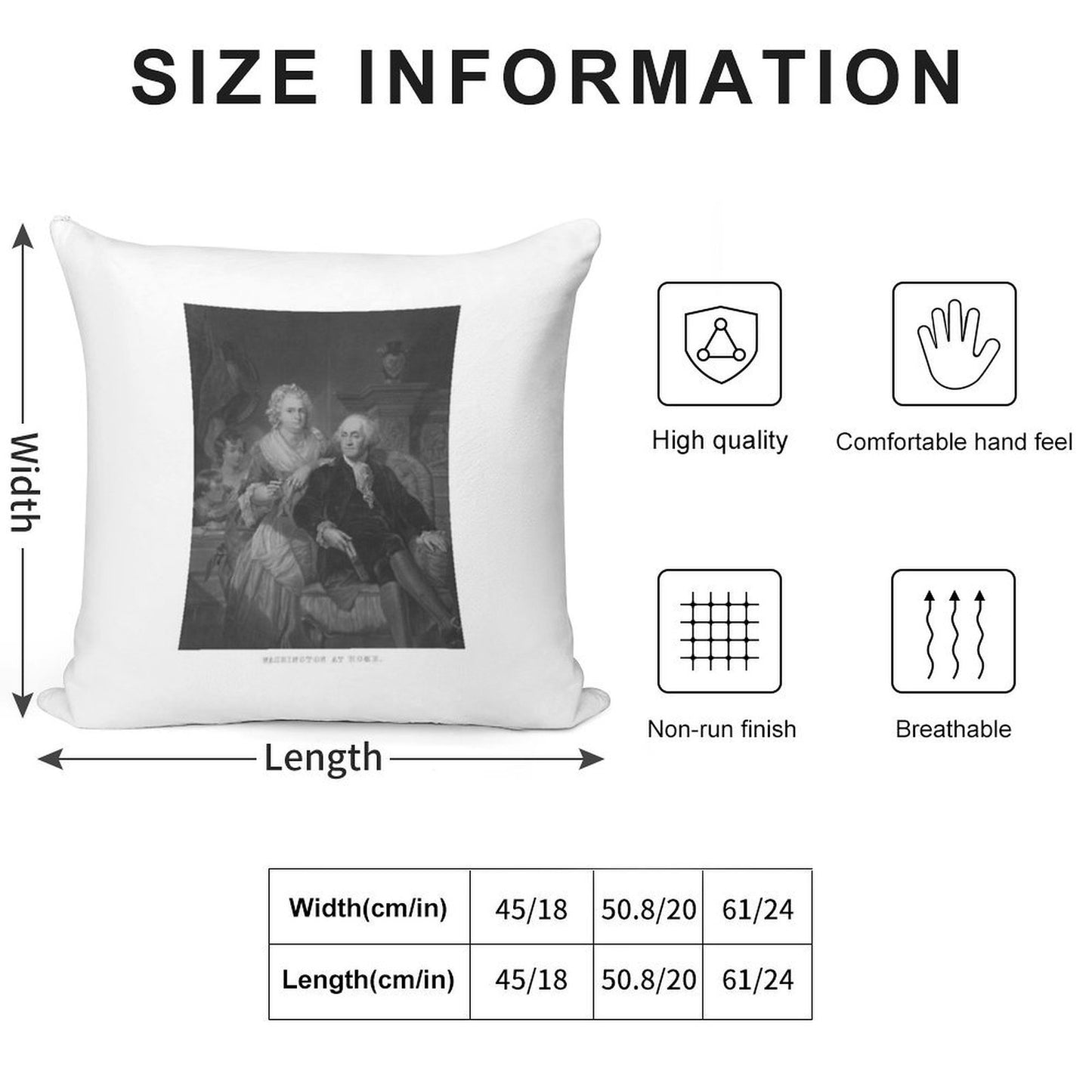 Washington At Home Soft Fade-Resistant Throw Pillow