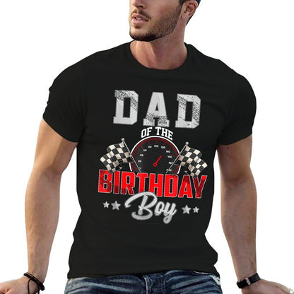 Dad Of The Birthday Boy Race Car Racing Car Driver  Trendy Pattern T-Shirt