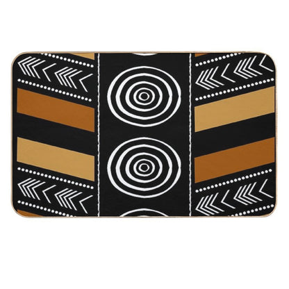 African Mud Cloth Artistry Art  Long-Lasting Bath Mat