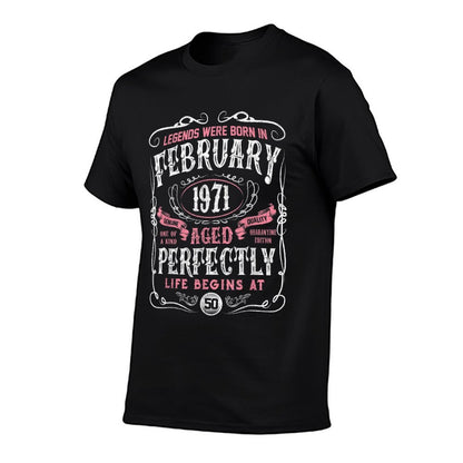 Legends Were Born In February 1971 50th Quarantine Birthday  Graphic-printed T-Shirt