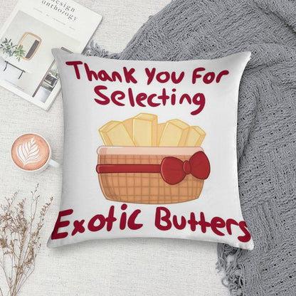 Exotic Butters Soft Washable Throw Pillow