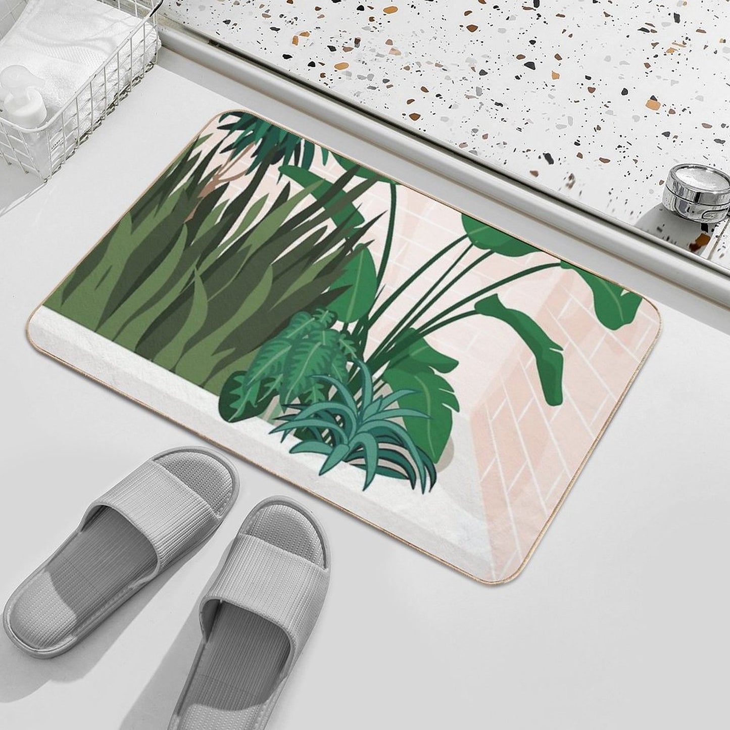 Plants In Bath  Easy Maintenance Bath Mat