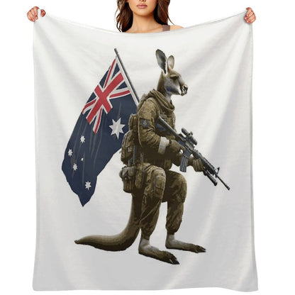 Aussie Army Digger Easy Care Throw Blanket