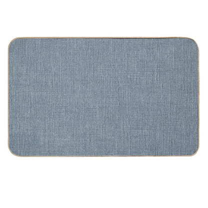 Blue with 3 White Horizontal Stripes  Dirt-Trapping Bath Mat