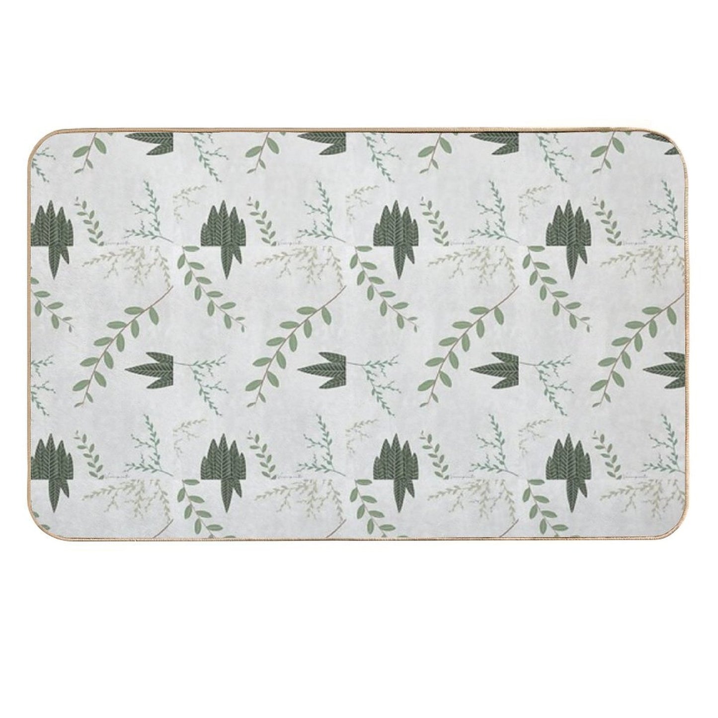 Botanical, Plants  Rapid-Drying Bath Mat