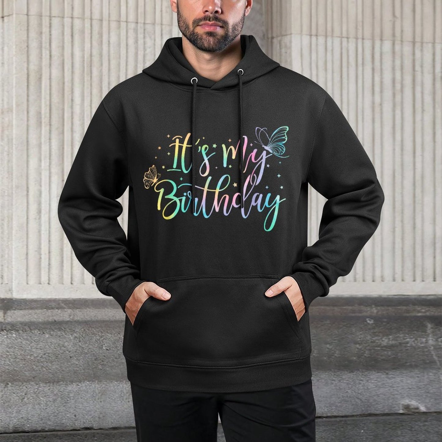 It's My Birthday Butterfly Tie Dye Birthday Party Women Girl Easy Care Hoodie