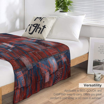 Cowboy Pattern V33 Travel-friendly Throw Blanket