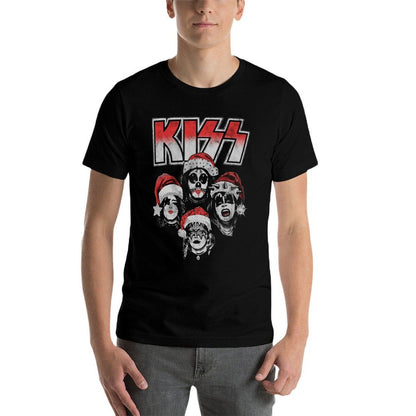 KISS - Detroit Rock Santa  Rolled Sleeves T-Shirt