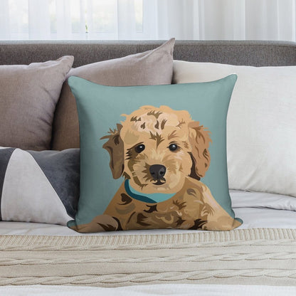 Golden Doodle Soft Bedroom Essential Throw Pillow