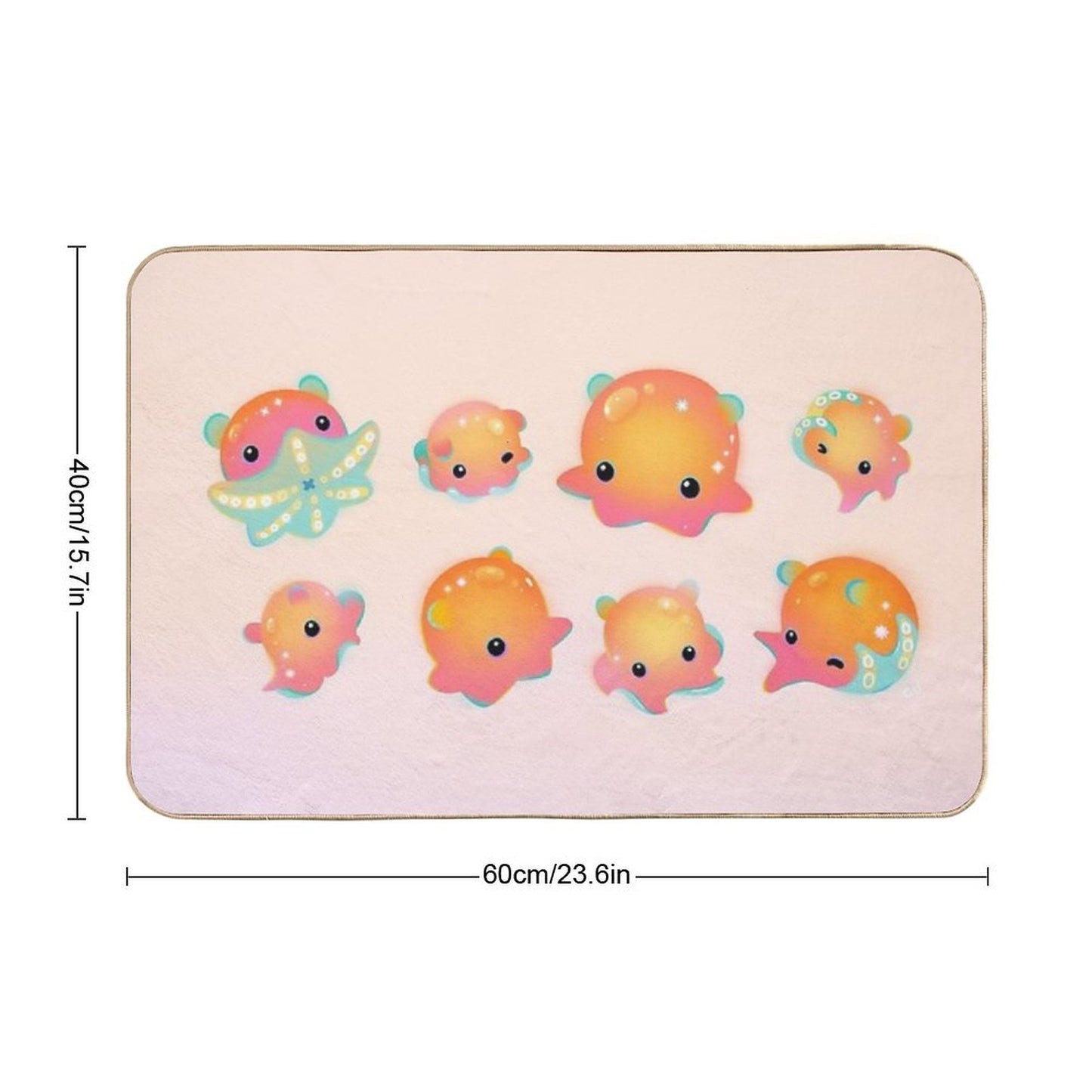 Flapjack Octopus  Rapid-Drying Bath Mat