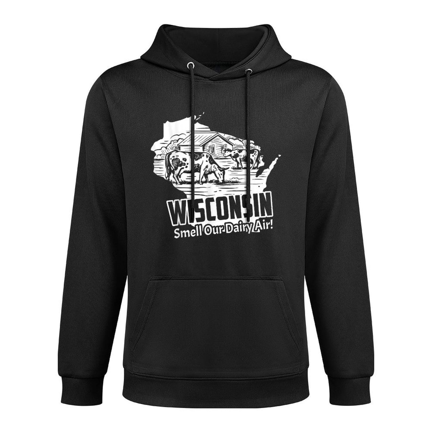 Wisconsin Smell Our Dairy Air - Funny Wisconsin Medium-Weight Fabric Hoodie