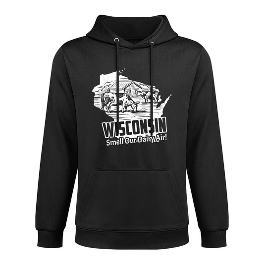 Wisconsin Smell Our Dairy Air - Funny Wisconsin Medium-Weight Fabric Hoodie
