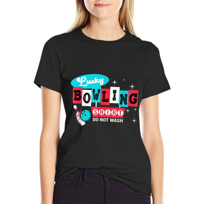 Funny Bowling Design Do Not Wash This Is My Lucky Bowling  Polyester Blend T-Shirt