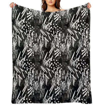 Seed Pattern Black Premium Throw Blanket