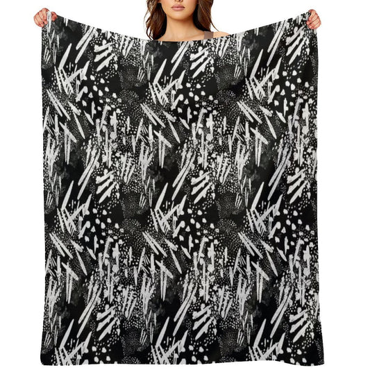 Seed Pattern Black Premium Throw Blanket