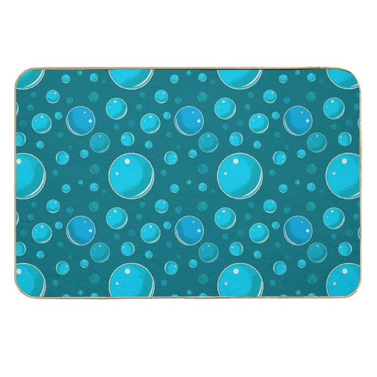 Water Droplets  Repositionable Bath Mat
