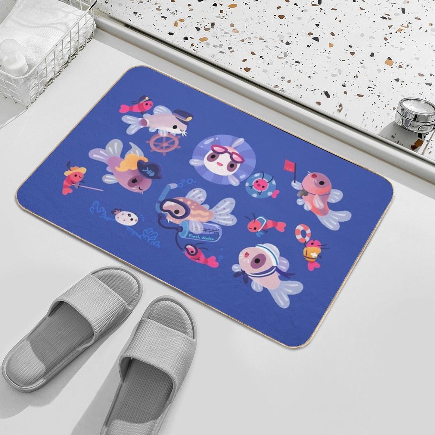 Cory Cats on Voyage  Easy To Clean Bath Mat