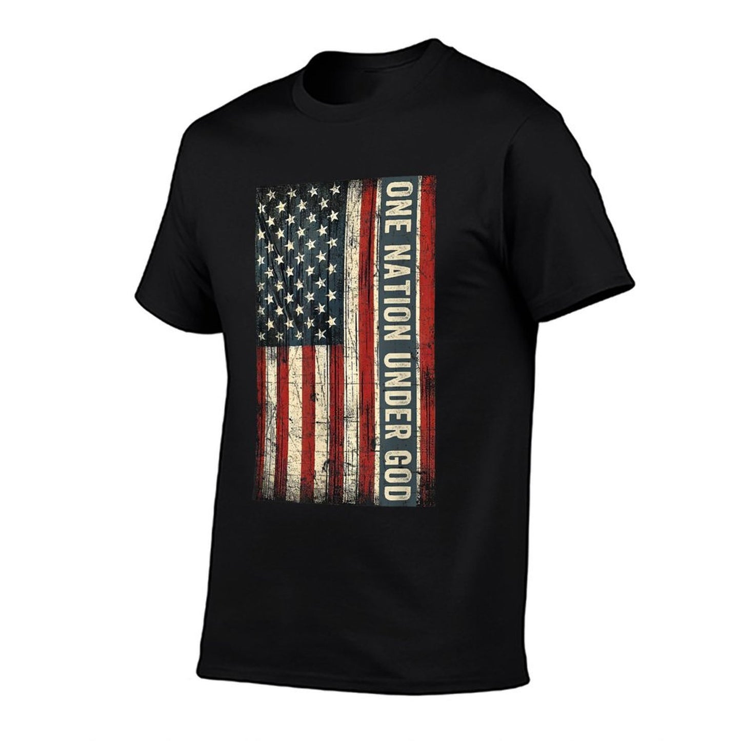 One Nation Under God 4th Of July American Christian  Trendy Pattern T-Shirt