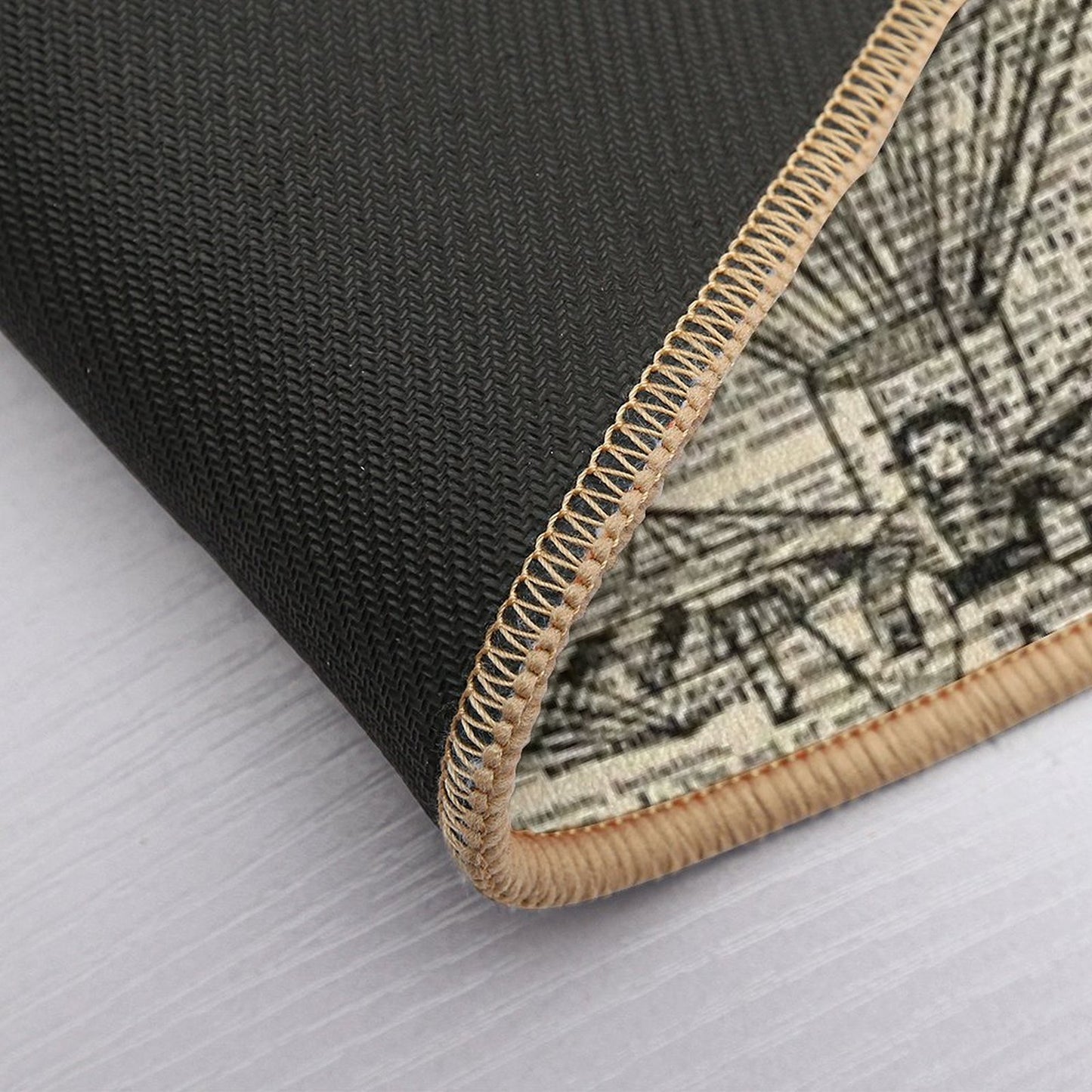 Dark Academia Victorian Steampunk Airship Plane Hot Air Balloon  Absorbent Bath Mat