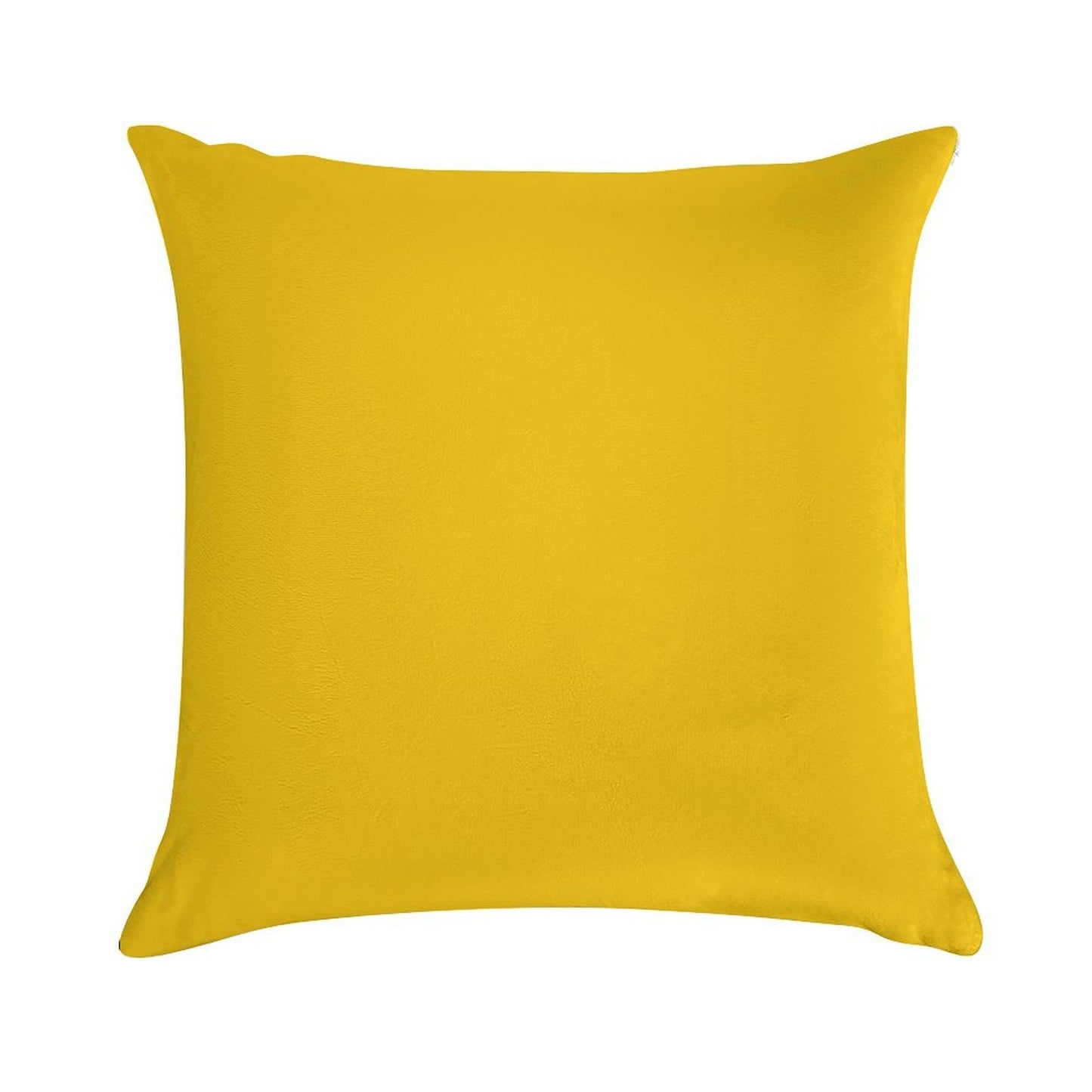 Solid Plain Mid Yellow Soft Gift Ready Throw Pillow