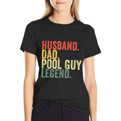 Funny Swimming Husband Dad Pool Guy Legend Vintage  Vintage-inspired T-Shirt