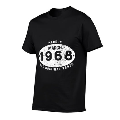 Made In March 1968 Funny 50th Birthday Long Sleeve T-shirt  Slim-fit Cut T-Shirt