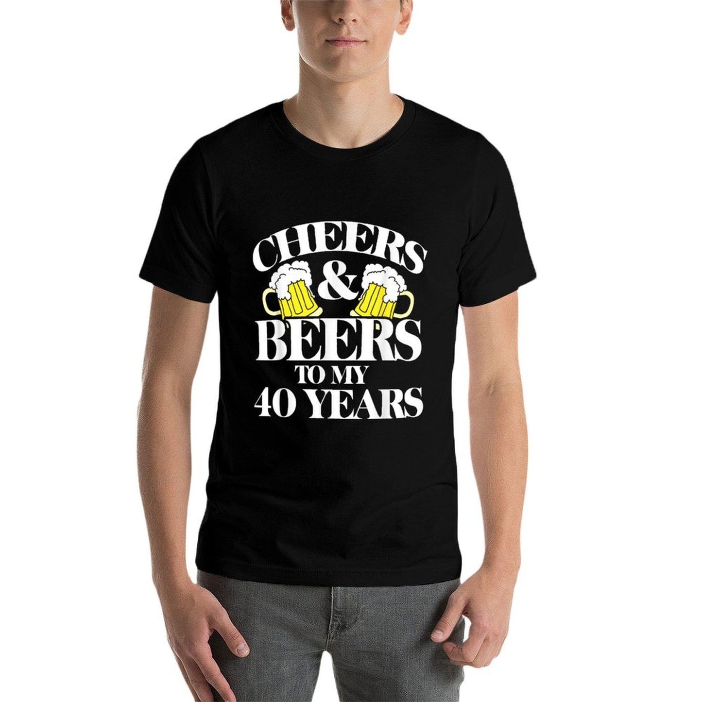 Cheers And Beers to My 40 Years Shirt 40th Birthday T-shirt  Oversized Silhouette T-Shirt