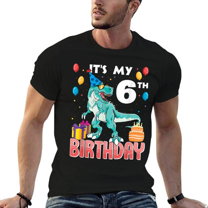It's My 6th Birthday Dino T-Rex 6 Years Old Bday  Soft T-Shirt