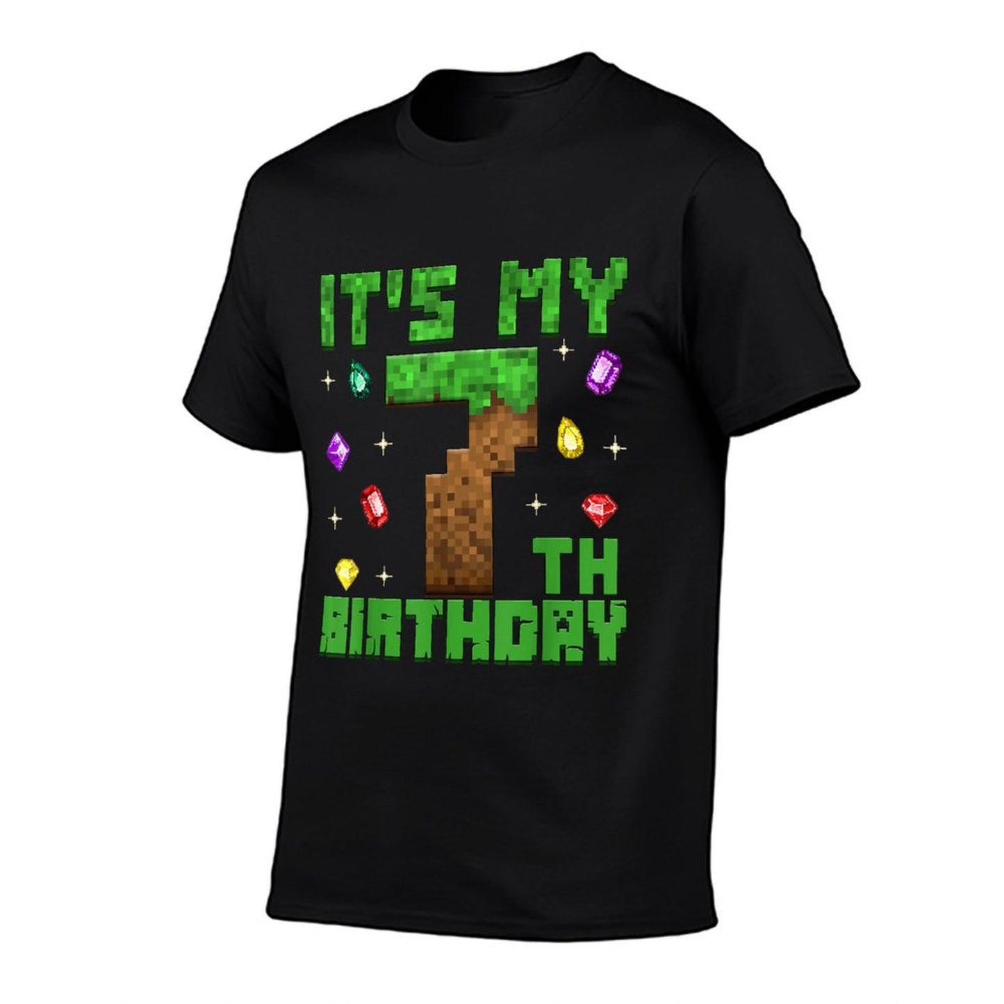 Birthday Boy It's My 7th Birthday Gamer Pixel Number Comfortable T-Shirt