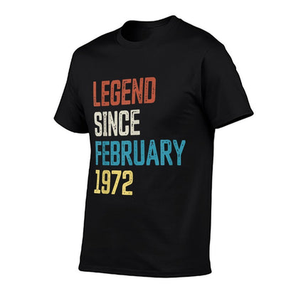 50th Birthday Vintage Born in February 1972 Birthday  Graphic-printed T-Shirt