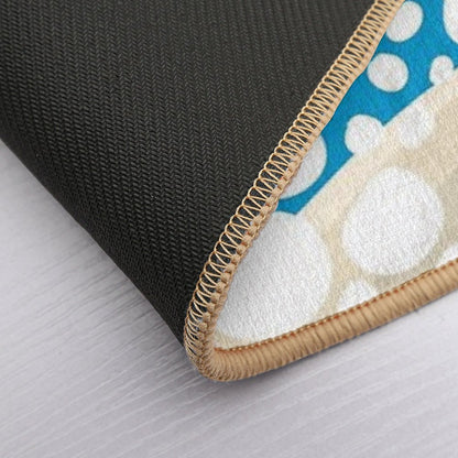 Beach Summertime Abstract Rainbow Print  Toxin-Free Bath Mat