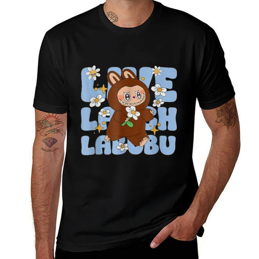 Cute Funny Live Laugh Labubu The Monsters Men Women  Vintage-inspired T-Shirt
